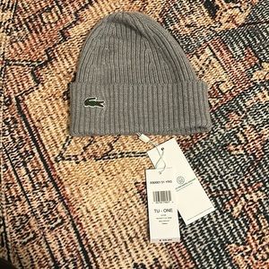 New Gray Lacoste Beanie